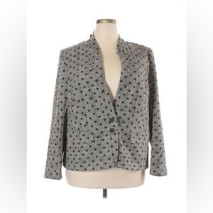 Grey Polka Dots & Gingham Women’s Blazer